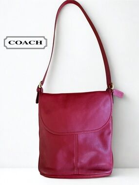 Vintage COACH 1997 Red Leather Whitney Crossbody Bag | Style 4115